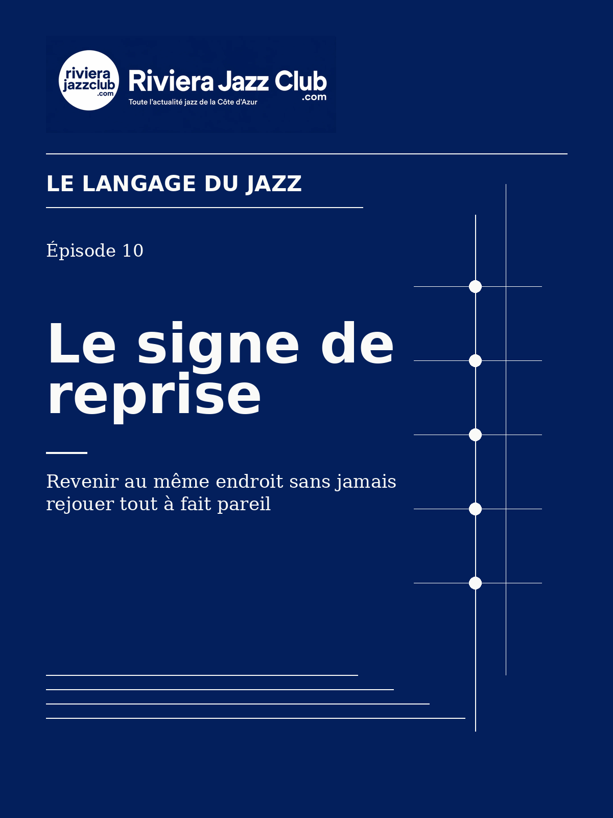 Le signe de reprise — Riviera Jazz Club