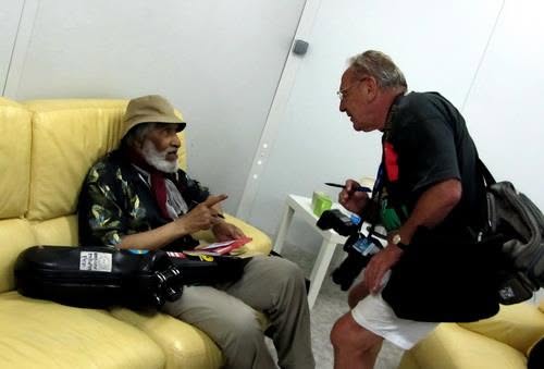 Gérard Demonchy avec Sonny Rollins à Marciac